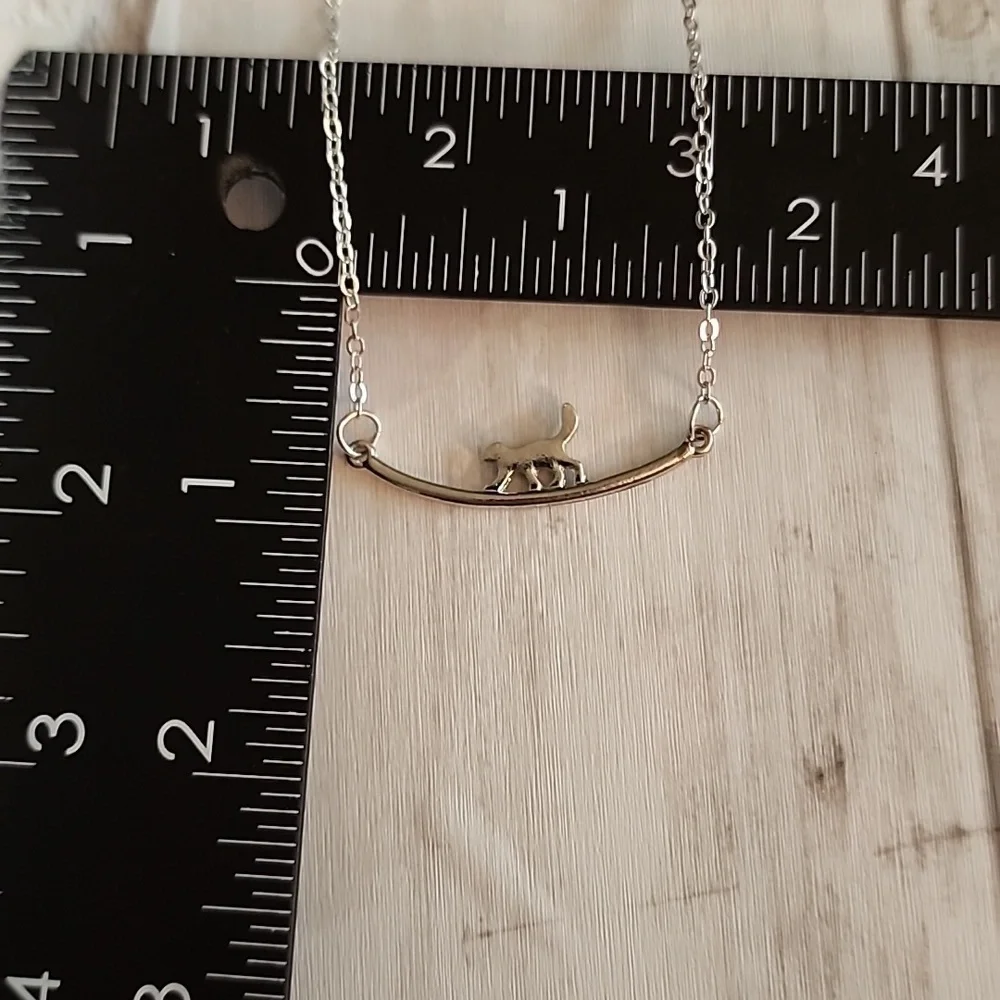 Cat  Necklace Zinc Alloy 14 inch Chain NYG - Picture 3 of 4